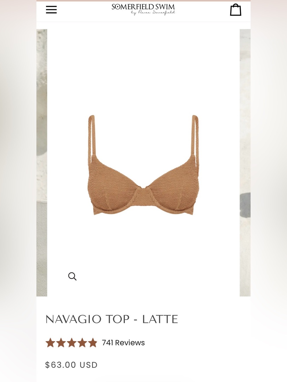 Somerfield Swim Latte Knit Underwire Bra